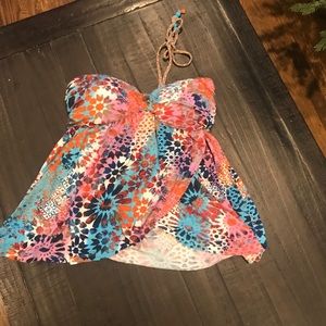 American Rag multi color strapless top Medium
